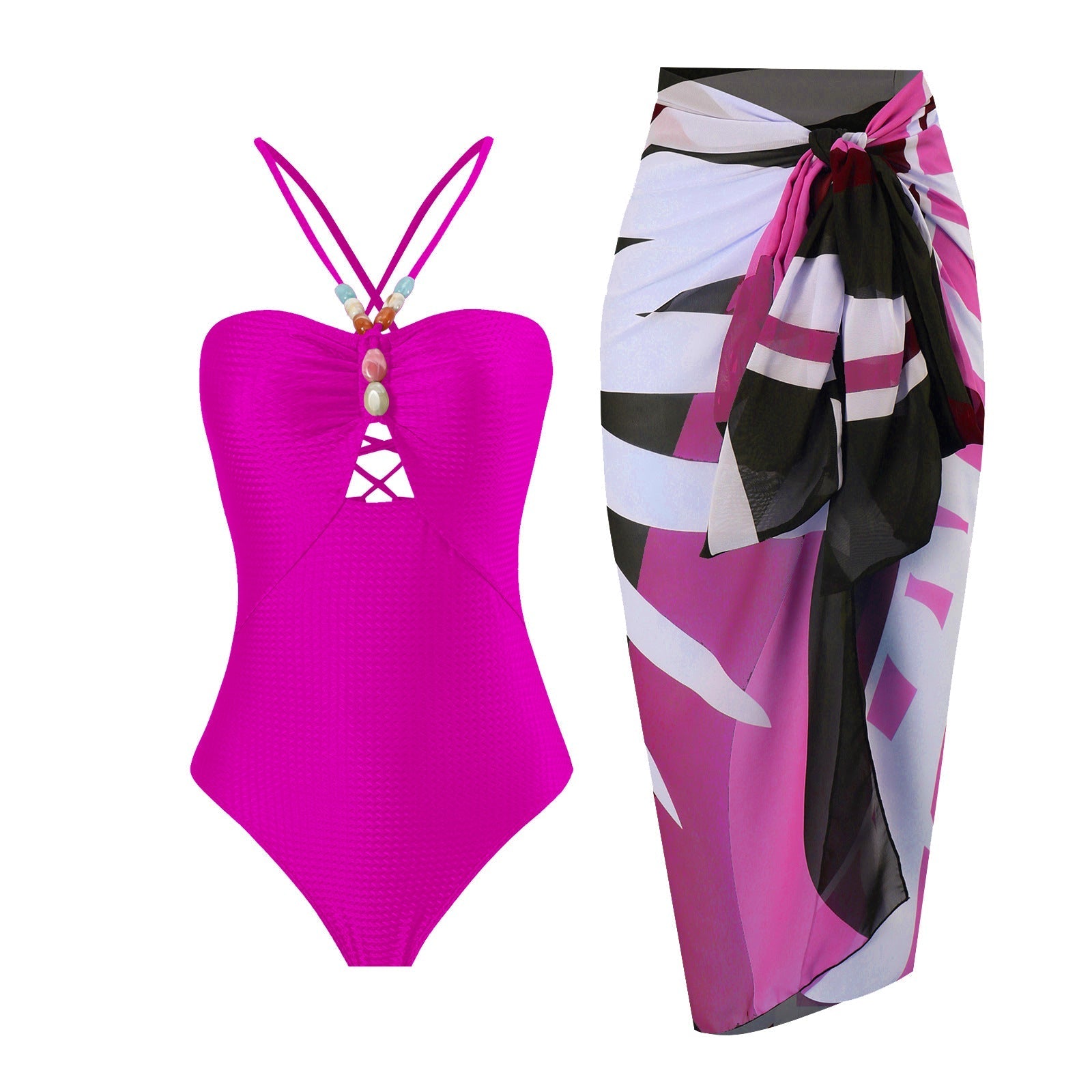 Arrival Solid Color One Piece Women Swimwear Suit French Retro Covering Belly Thin Swimming Bella Mia